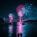Fireworks at night  screen for extension Chrome web store in OffiDocs Chromium