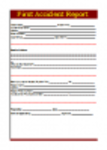 Free download First Accident Report DOC, XLS or PPT template free to be edited with LibreOffice online or OpenOffice Desktop online
