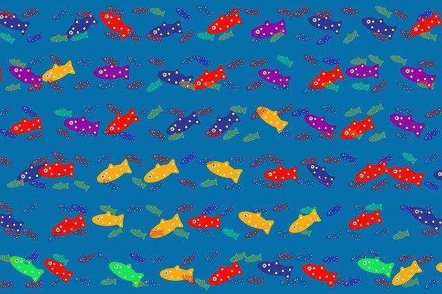 Free download Fish Background Pattern -  free illustration to be edited with GIMP free online image editor