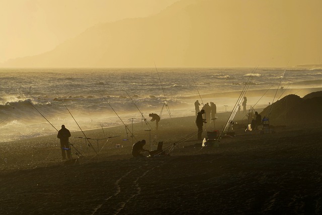 Free download fisherman sunset backlighting free picture to be edited with GIMP free online image editor