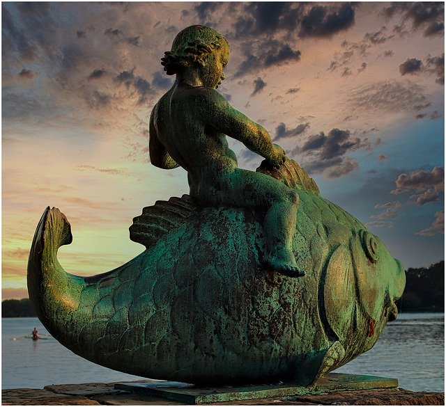 Téléchargement gratuit de la statue de poisson de Hanovre - photo ou image gratuite à éditer avec l'éditeur d'images en ligne GIMP