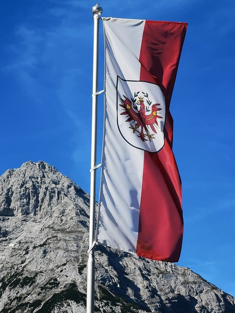Free download Flag Tyrol Mountain -  free photo or picture to be edited with GIMP online image editor