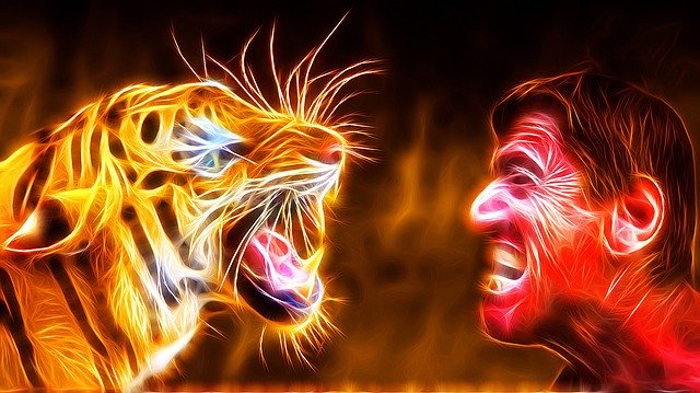 Free download Flare-Up Tiger Man -  free illustration to be edited with GIMP free online image editor