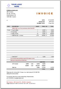 Libreng pag-download ng Flexible na invoice na DOC, XLS o PPT na template na libreng i-edit gamit ang LibreOffice online o OpenOffice Desktop online