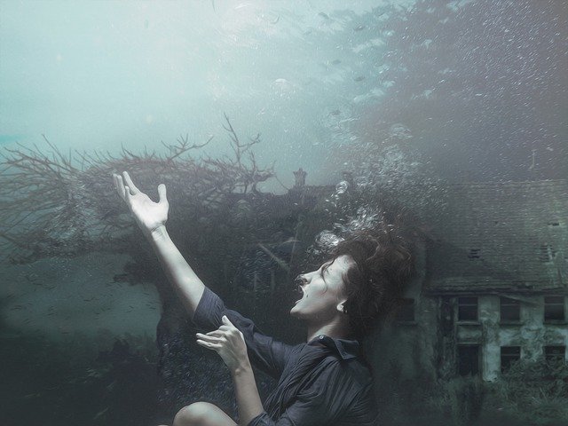 Free download Flood Woman Help -  free illustration to be edited with GIMP free online image editor