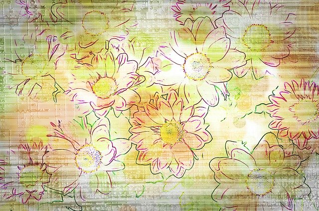 Free download Floral Background Colorful -  free illustration to be edited with GIMP free online image editor