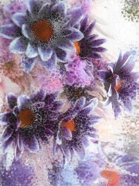 Free download Flower Digital Art Artwork -  free illustration to be edited with GIMP free online image editor
