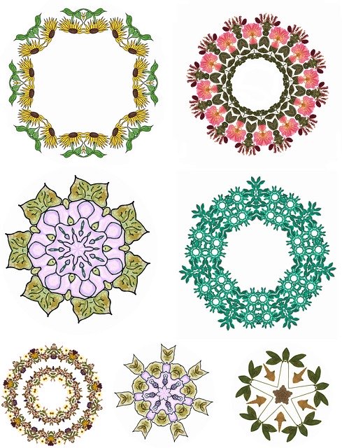 Free download Flower Floral Frames -  free illustration to be edited with GIMP free online image editor