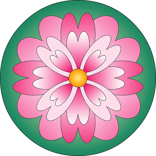 הורדה חינם Flower Mandala Color Pink - איור חינם לעריכה עם עורך תמונות מקוון בחינם של GIMP