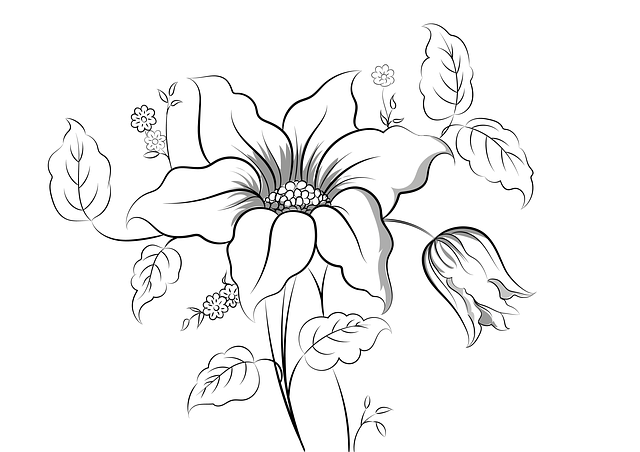 Free download Flower Nature Black -  free illustration to be edited with GIMP free online image editor
