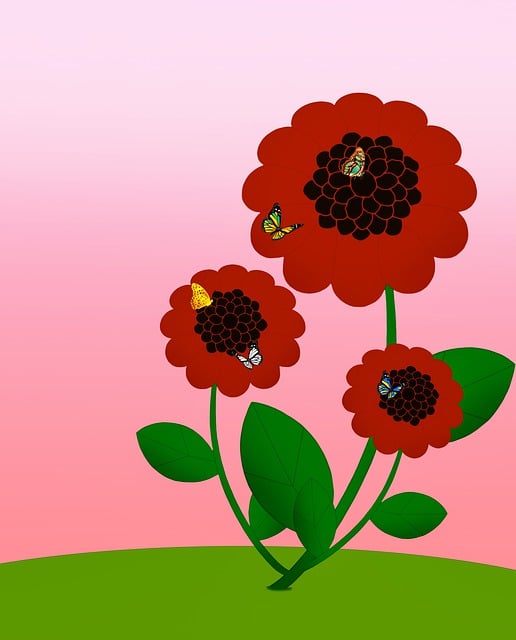 Free download flowers butterflies red flowers free picture to be edited with GIMP free online image editor