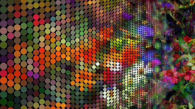 Free download Flowers Generative Art Pixel -  free illustration to be edited with GIMP free online image editor