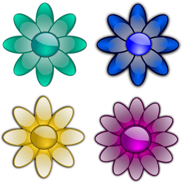 Free download Flowers Glossy Glow - Free vector graphic on Pixabay free illustration to be edited with GIMP free online image editor