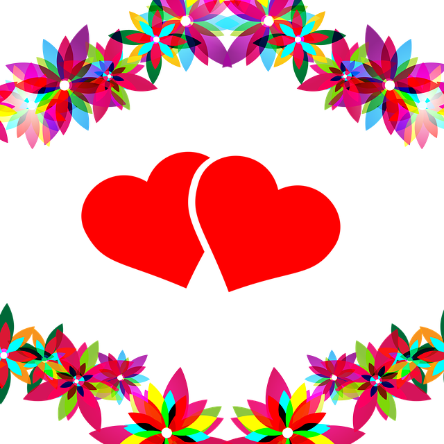 Free download Flowers Hearts Red Multi -  free illustration to be edited with GIMP free online image editor