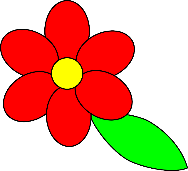 Free download Flower Simple Red - Free vector graphic on Pixabay free illustration to be edited with GIMP free online image editor