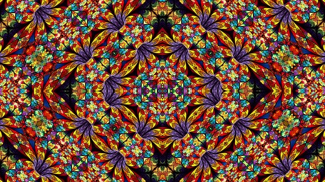 Free download Flowers Kaleidoscope Art Pattern -  free illustration to be edited with GIMP free online image editor