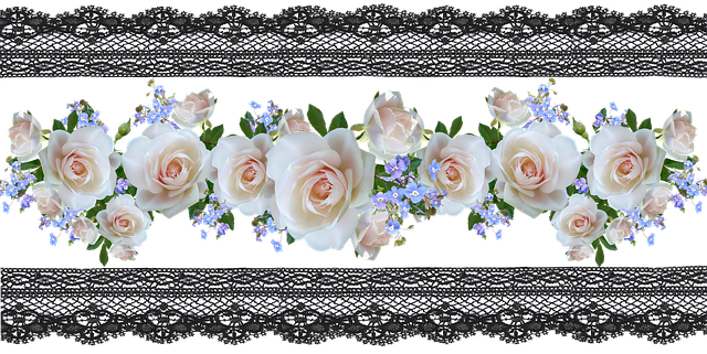 Free download Flowers Roses Lace -  free illustration to be edited with GIMP online image editor