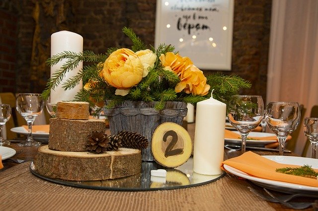 Free download Flowers Table Candles -  free photo or picture to be edited with GIMP online image editor