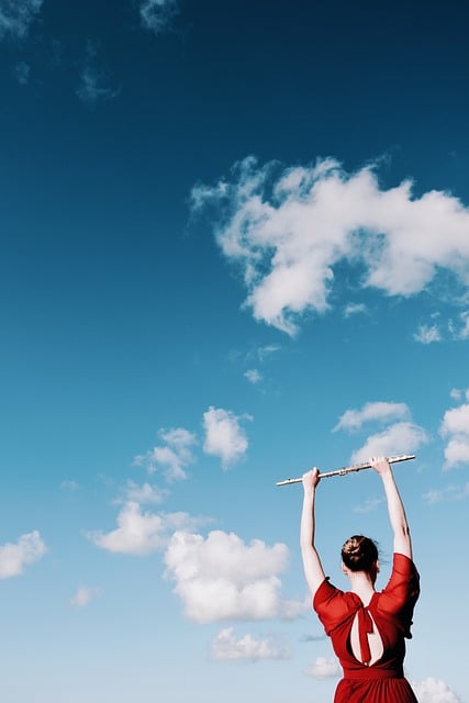 Free download flute musician clouds sky free picture to be edited with GIMP free online image editor