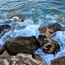 Foam splashed on the rocks  screen for extension Chrome web store in OffiDocs Chromium