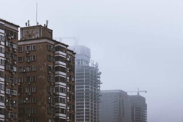 Free download fog cloudy day building city free picture to be edited with GIMP free online image editor