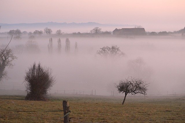 Gratis download Fog Early Morning Sunrise - gratis foto of afbeelding om te bewerken met GIMP online afbeeldingseditor