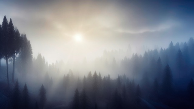 Free download foggy forest nature landscape sun free picture to be edited with GIMP free online image editor
