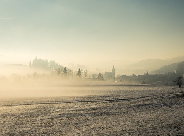Descărcare gratuită fog sunrise austria muhlviertel imagine gratuită pentru a fi editată cu editorul de imagini online gratuit GIMP
