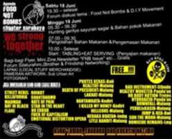 Free download Food Not Bombs Flyer Surabayas Chapter free photo or picture to be edited with GIMP online image editor