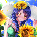 Food Wars Megumi Tadokoro Anime Girl Sunflower Anime Theme  screen for extension Chrome web store in OffiDocs Chromium
