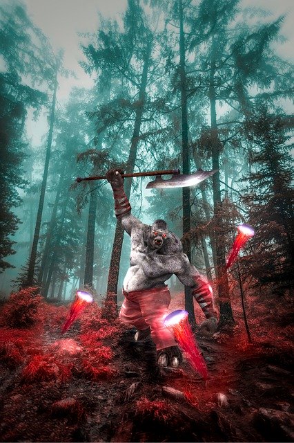 Free picture Forest Red Monster -  to be edited by GIMP free image editor by OffiDocs