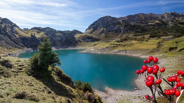 Descărcare gratuită Formarinsee Bergsee Austria - fotografie sau imagine gratuită pentru a fi editată cu editorul de imagini online GIMP