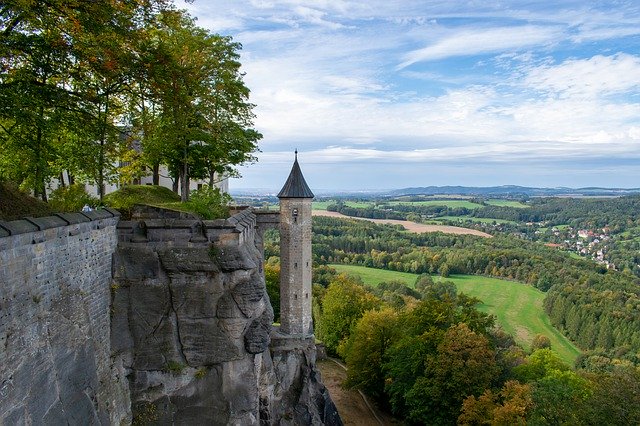 Free download Fortress Tower Landscape -  free photo or picture to be edited with GIMP online image editor