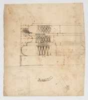 Free download Forum of Augustus, hemicycle, Attic base, elevation and sculpted detail; Ionic capital, elevation; Palazzo Baldassini, cortile, elevation (recto) blank (verso) free photo or picture to be edited with GIMP online image editor