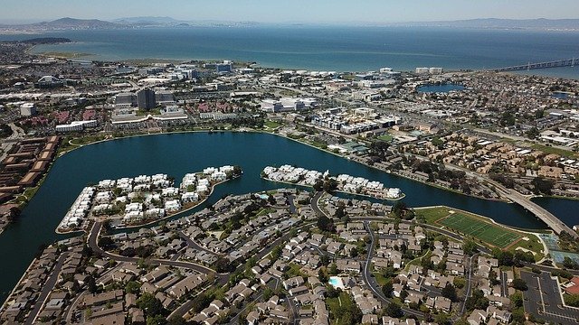 Download gratuito Foster City Drone Aerial - foto o immagine gratuita da modificare con l'editor di immagini online GIMP