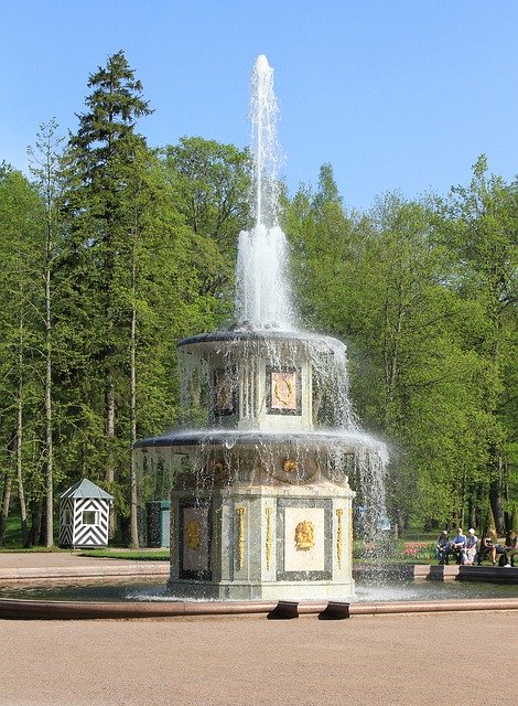 Free download Fountain Peterhof St -  free photo or picture to be edited with GIMP online image editor