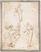 Free download Four Figures Studies, One of a Standing Archer free photo or picture to be edited with GIMP online image editor