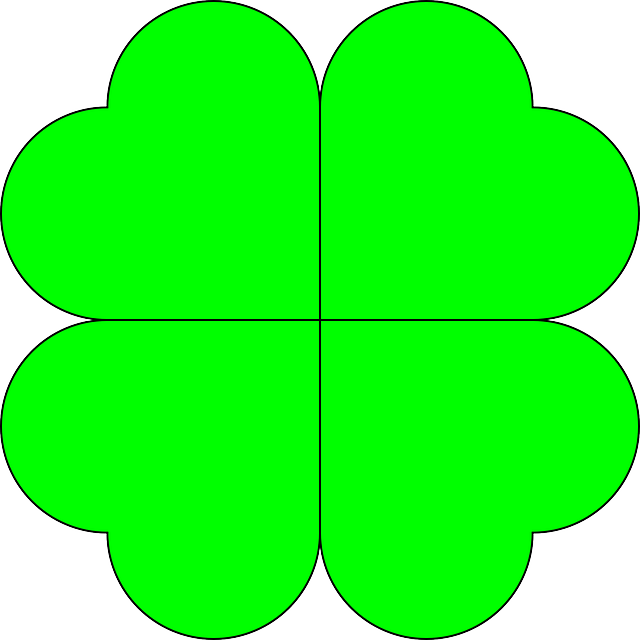 Free download Four-Leaf Clover Shamrock Luck - Free vector graphic on Pixabay free illustration to be edited with GIMP free online image editor