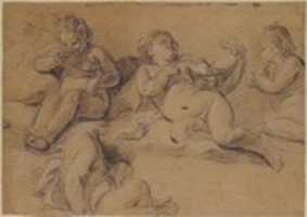 Free download Four Studies of a Nude Child free photo or picture to be edited with GIMP online image editor