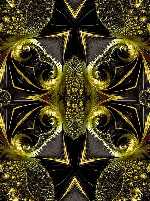 Free download Fractal Art Black -  free illustration to be edited with GIMP free online image editor