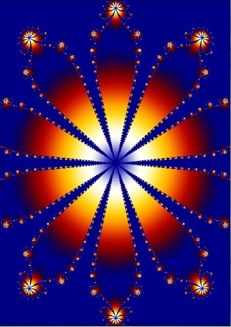 Free download Fractal Background Blue -  free illustration to be edited with GIMP free online image editor