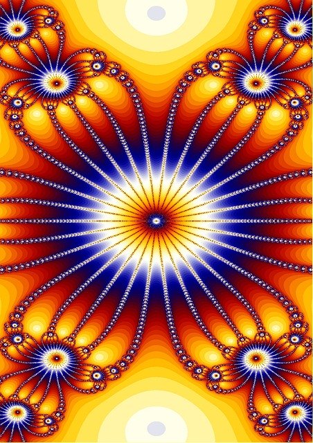 Free download Fractal Background Yellow -  free illustration to be edited with GIMP free online image editor