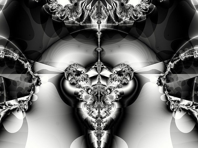 Free download Fractal Black White -  free illustration to be edited with GIMP free online image editor