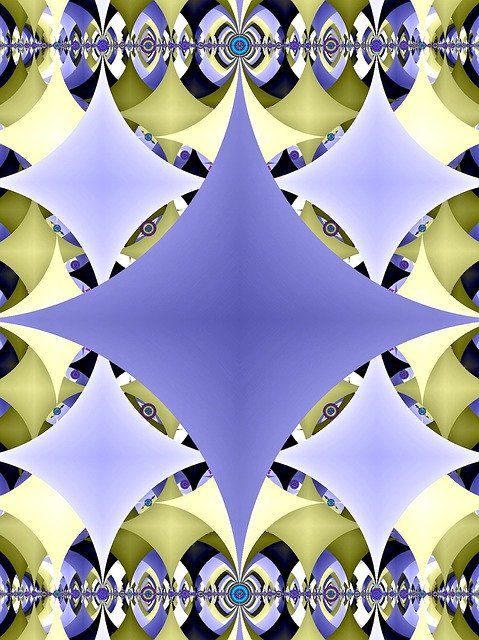 Free download Fractal Blue Diamond Fantasy -  free illustration to be edited with GIMP free online image editor