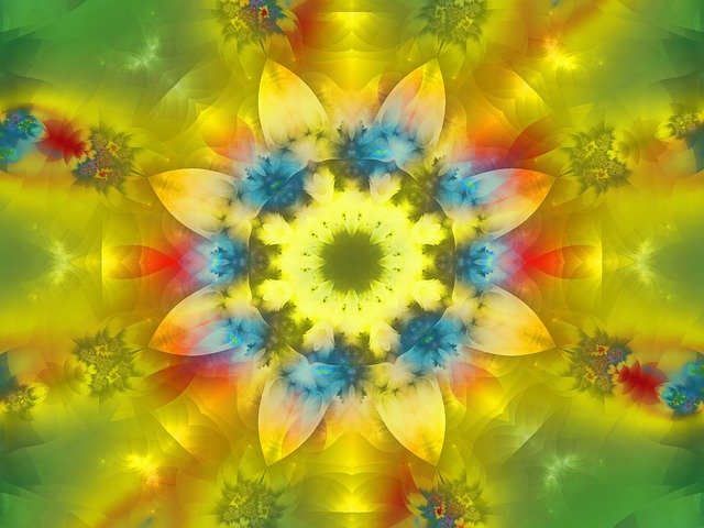 Download gratuito Fractal Digital Mandala - illustrazione gratuita da modificare con l'editor di immagini online gratuito di GIMP