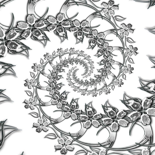 Free download Fractal Flourish Abstract -  free illustration to be edited with GIMP free online image editor