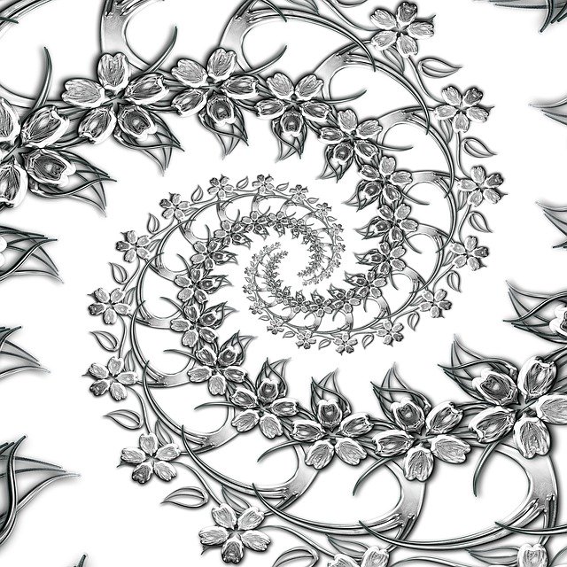 免费下载 Fractal Flourish Abstract - 使用 GIMP 免费在线图像编辑器编辑的免费插图