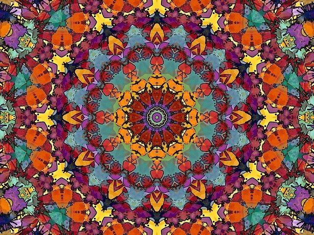 ดาวน์โหลดฟรี Fractal Kaleidoscope Mandala - ภาพประกอบฟรีที่จะแก้ไขด้วย GIMP โปรแกรมแก้ไขรูปภาพออนไลน์ฟรี