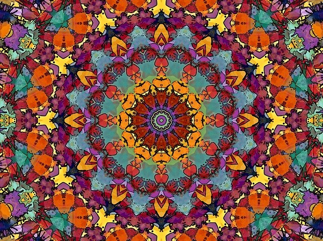 Free download Fractal Kaleidoscope Mandala -  free illustration to be edited with GIMP free online image editor