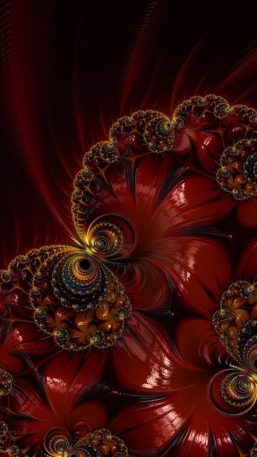 Free download Fractal Red -  free illustration to be edited with GIMP free online image editor